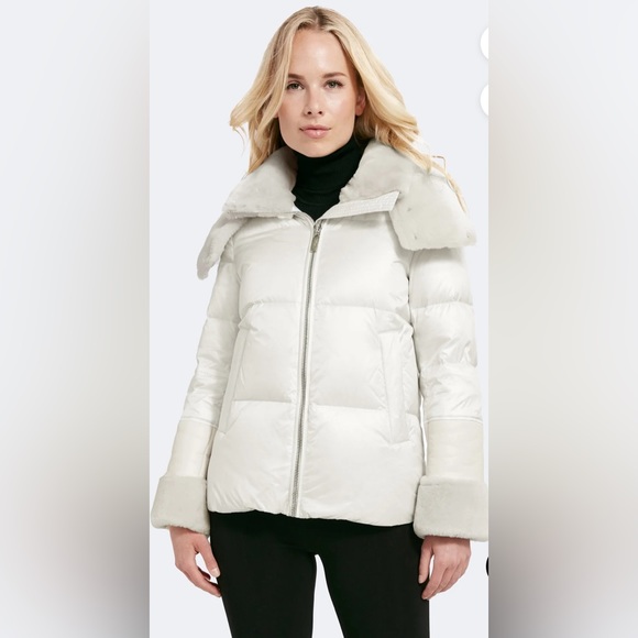 NWT Dawn Levy Phoenix shearling jacket in Chiffon white XS - Picture 6 of 16
